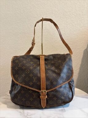Louis Vuitton Saumur 35 Brown Monogram Crossbody Bag